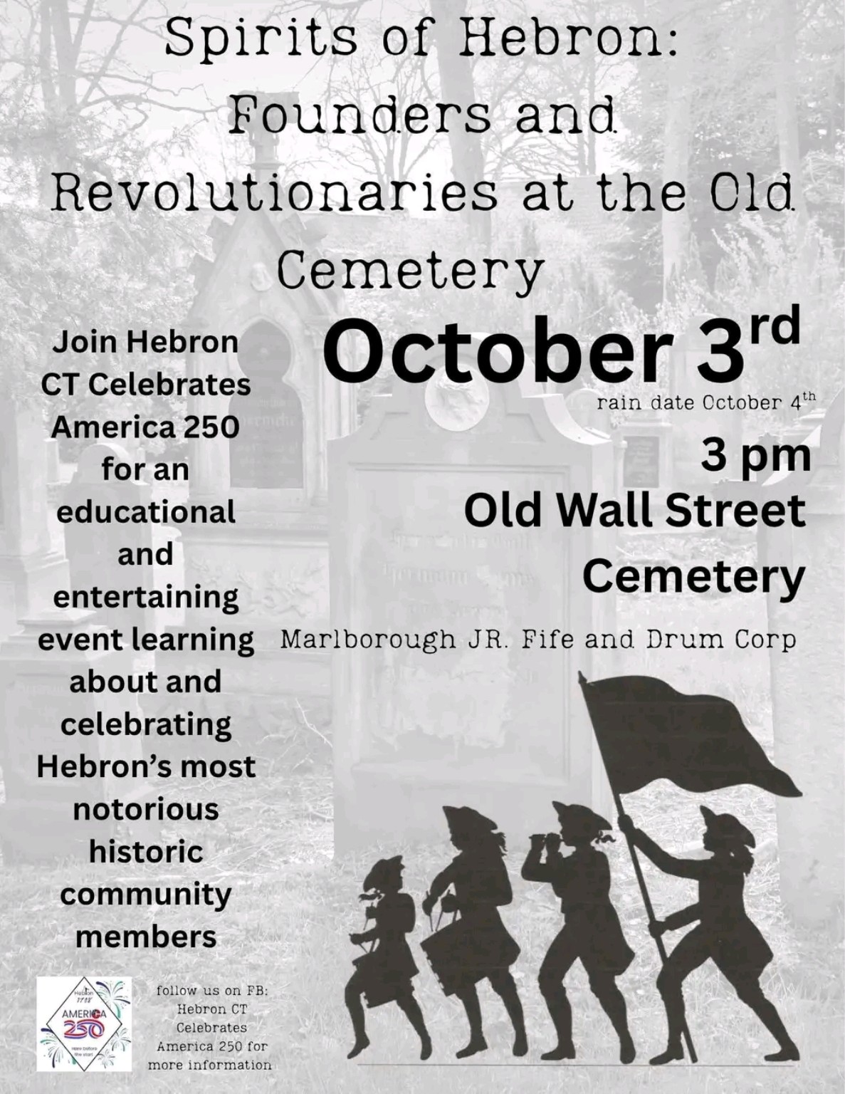 Spirits of Hebron: Founders and Revolutionaries event flyer