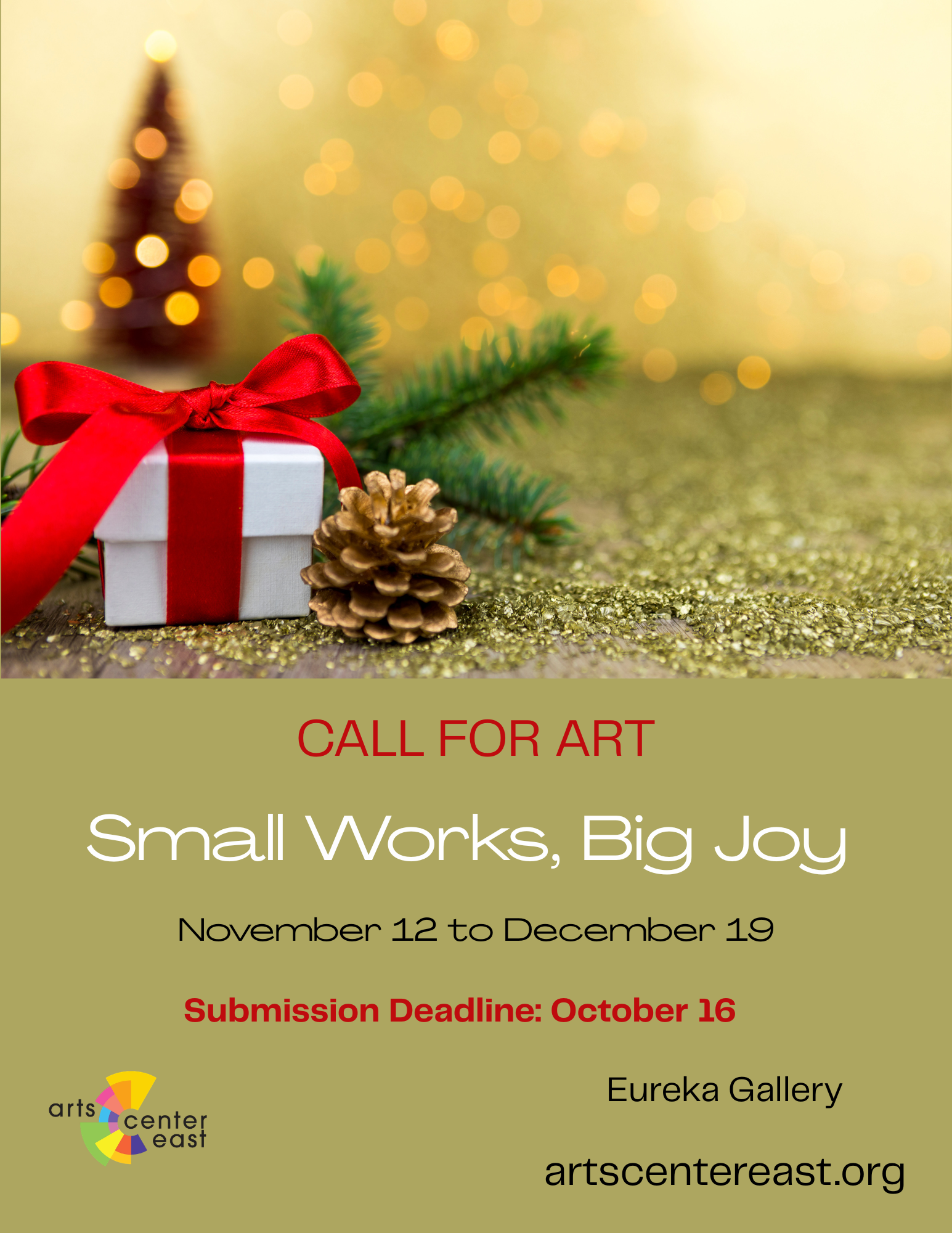 Call for Art — Small Works, Big Joy event flyer