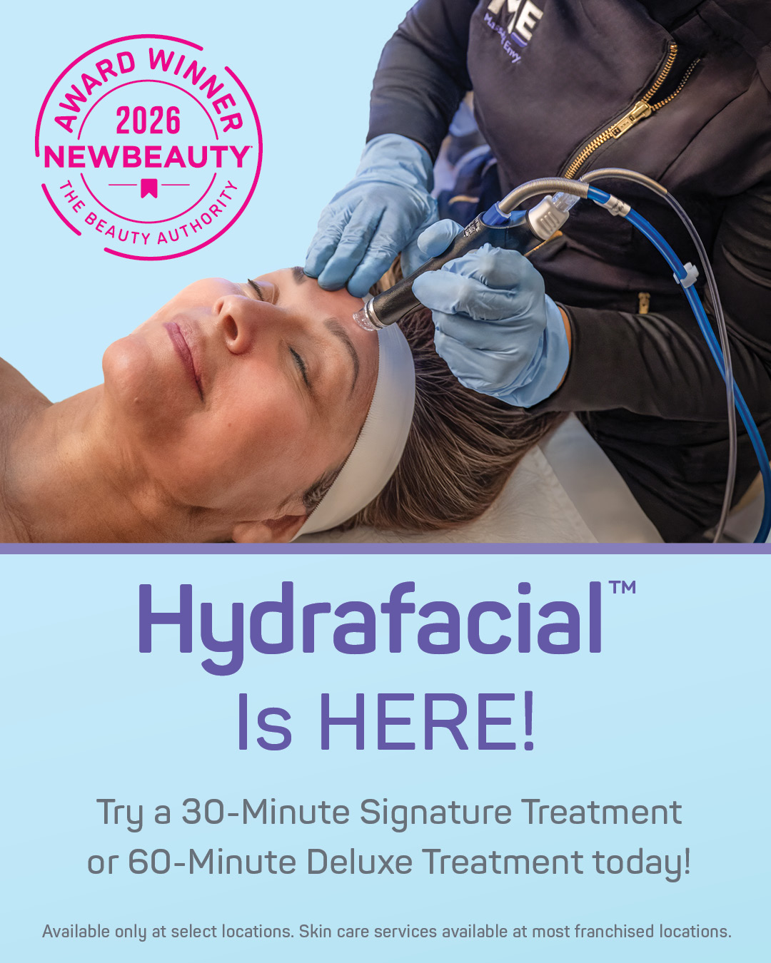 Hydrafacial Now at Massage Envy flyer