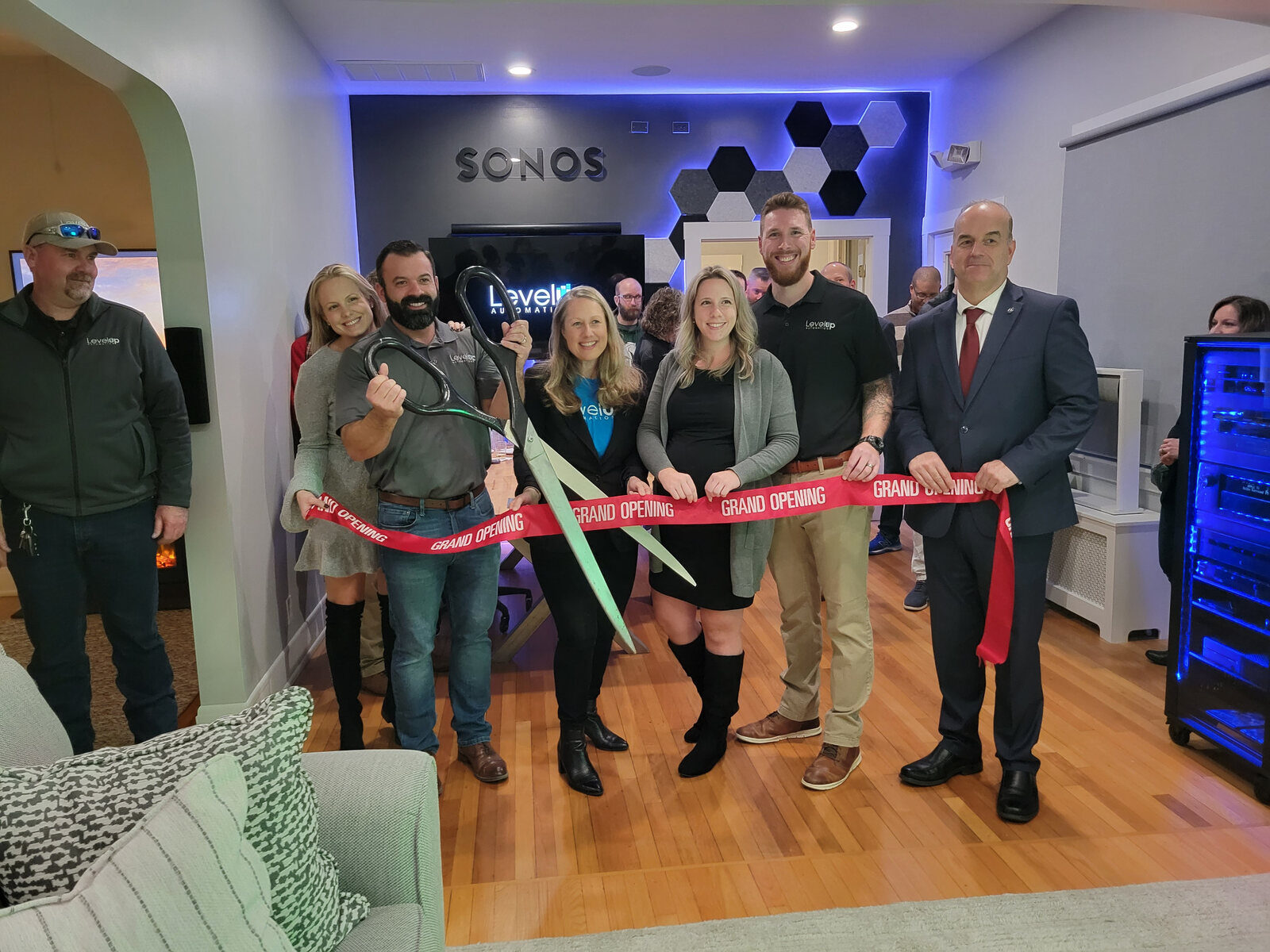 Level Up Automation ribbon cutting
