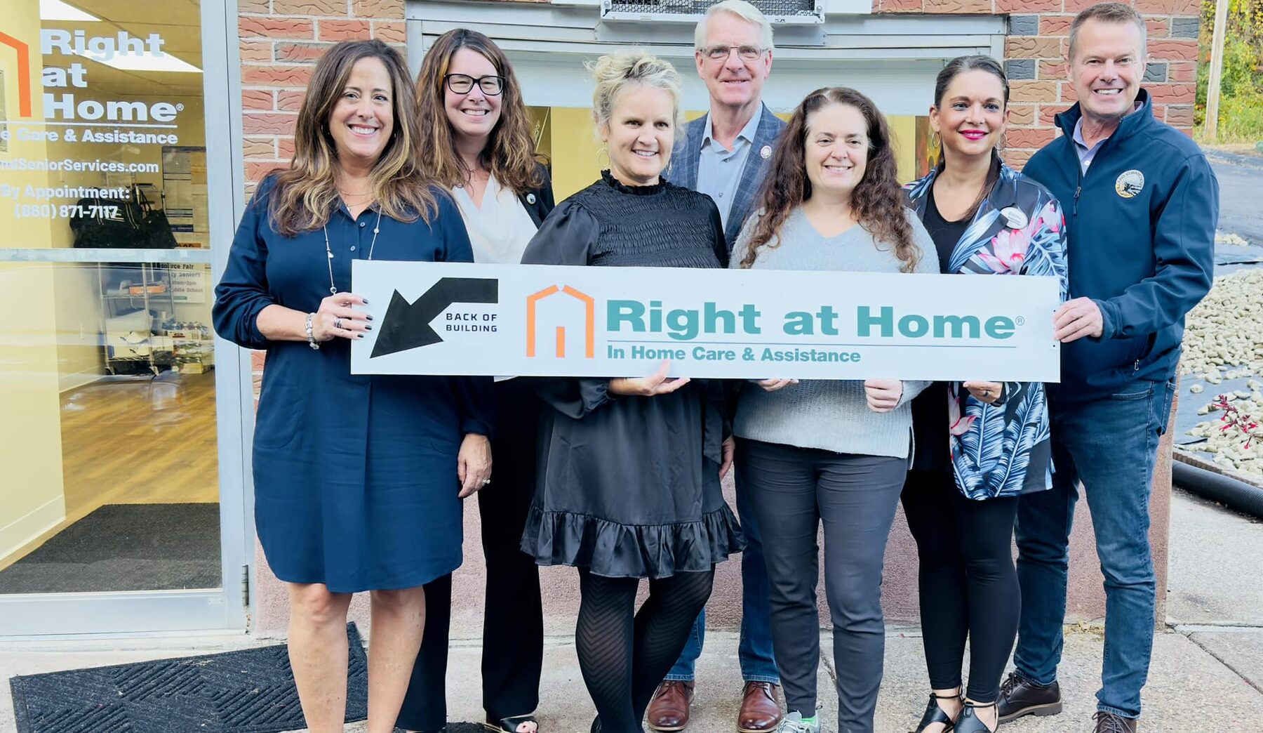 Right at Home ribbon cutting