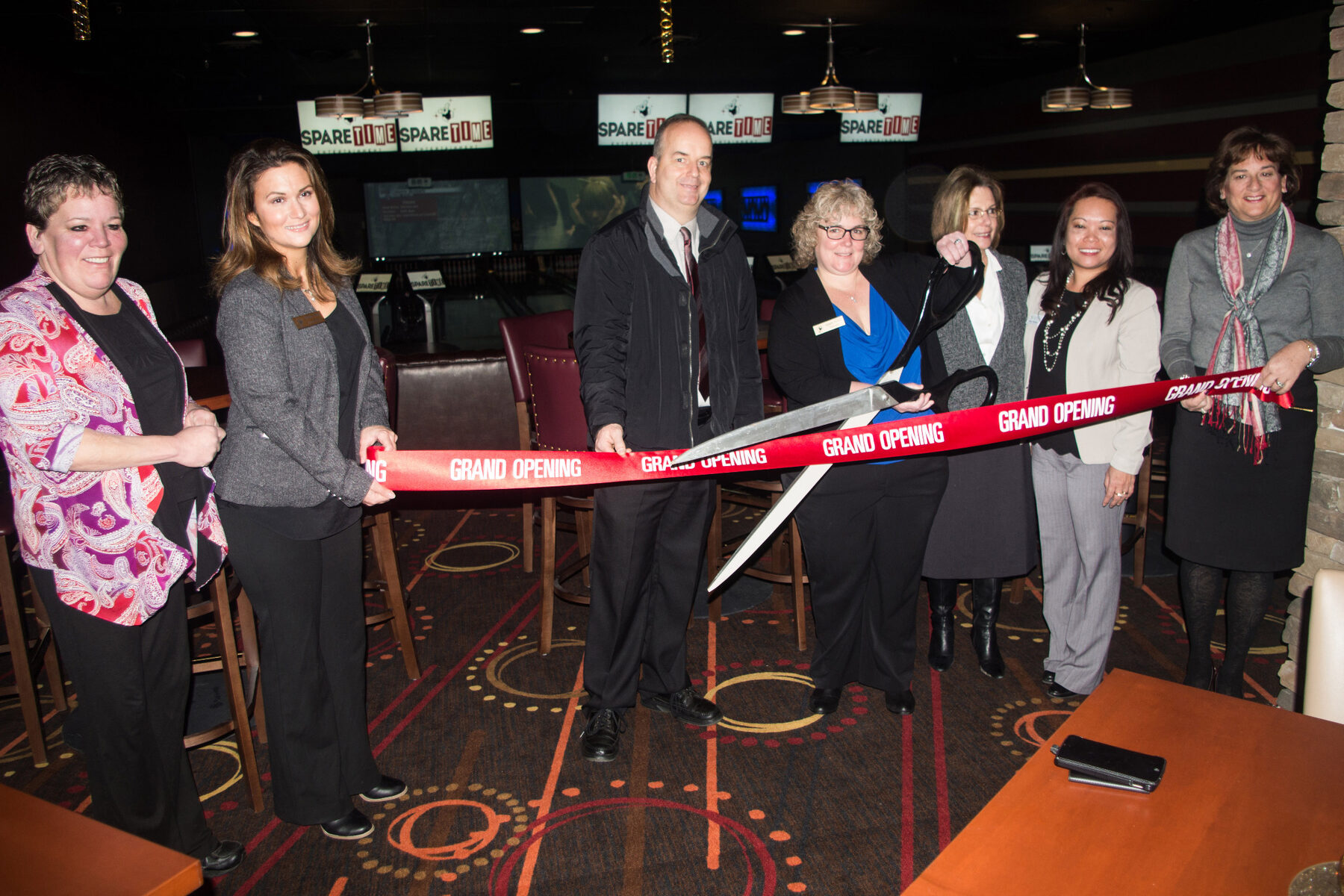 Spare Time Laser Tag ribbon cutting